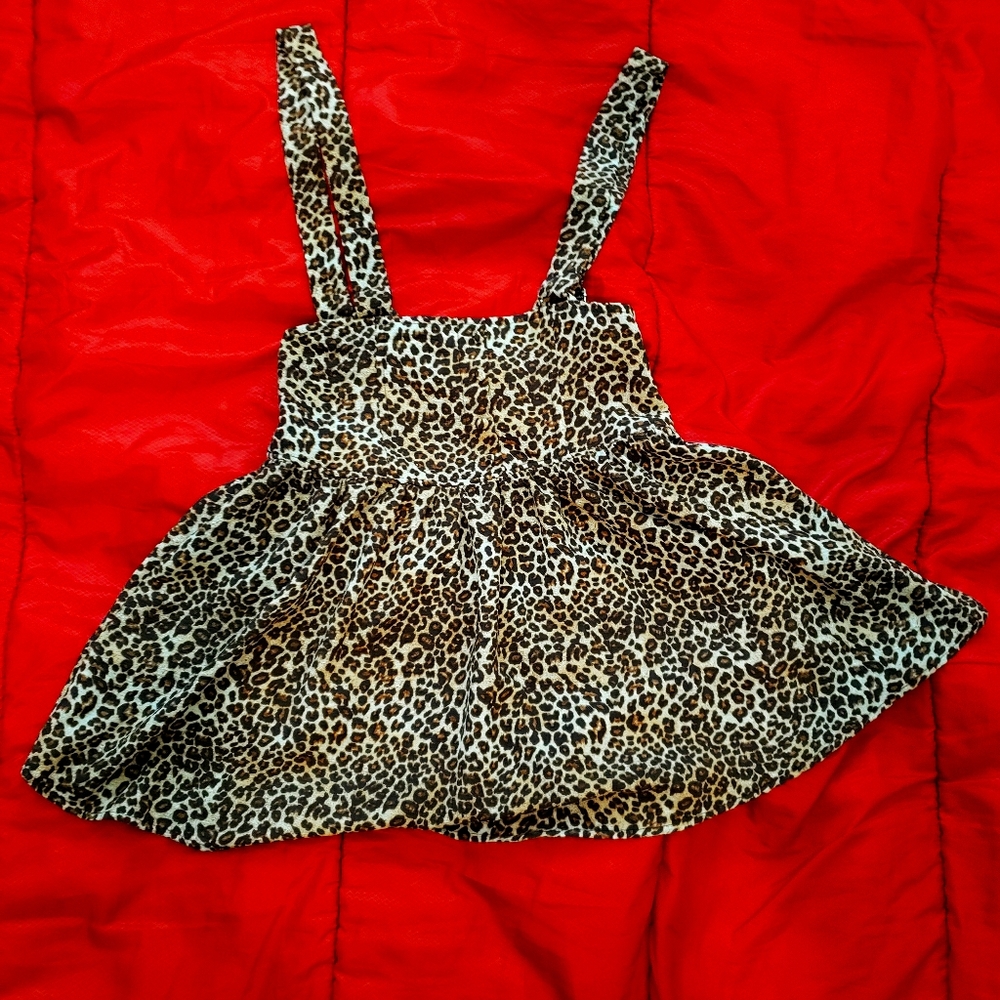 Cheetah Print Pinafore